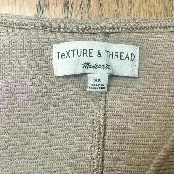 Madewell Women’s Texture & Thread Button Front Tie Tank Top Size X-Small - Picture 7 of 8